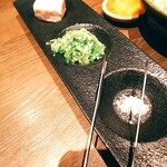 Sumibiyakinikuachasouhonten - 牛脂、ねぎ塩、トリュフ塩