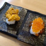 かっぱ寿司 - ウニとイクラの包み