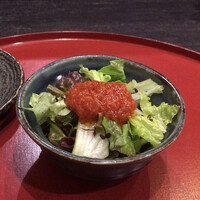 天ぷら わかやま - サラダも付きます。