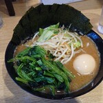 横浜家系ラーメン 蓮 - レディースラーメン♪ほうれん草たっぷり
