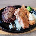 ステーキのどん - 令和2年12月日替わりメニュー
            ハンバーグ(130g)＋チキン(ハーフ)＋エビフライ 812円