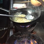 新ちゃん - 焼そば　調理中