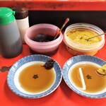 新ちゃん - ぎょうざのタレは辣油では無く､コチュジャンかカラシで食べるのが新ちゃん流 