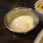 カレーの店 マボロシ - 唯一の温玉の写真がブレてた