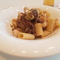 リストランテ　ウミリア - 猪肉のラグー　イタリア産栗と木の実のロースト　リガトーニ（2020.11）