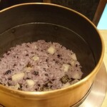 和ごころ 泉 - 黒米自然薯ご飯。炊きたて。