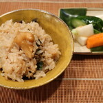 千松しま - 赤西貝の炊き込みご飯とお新香