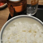 吉野家 - ご飯と缶ビール