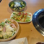 焼肉きんぐ 茂原店 - チョレギサラダにピリ辛サラダ！そしてシーザーサラダ(^-^)v