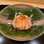 あま木 - 外子と内子の入った香箱蟹の蒸しすし