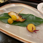 あま木 - 真魚鰹の西京焼き 焼き銀杏 さつま芋のレモン煮