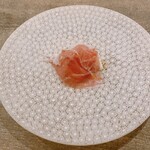 長谷川 稔 - 福島のみしらず柿。木更津のモッツアレラチーズに神戸牛の生ハムを乗せて♡