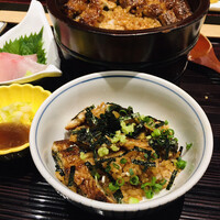 うなぎ和食  しら河 今池ガスビル店 - 山葵とあさつき、刻み海苔でいただくのがお気に入り♪