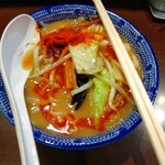 カラ助 - 野菜たっぷりつけ麺(つけ汁辛味あり)