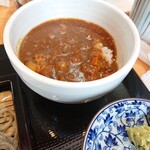 乙蕎麦 - 本日のミニ丼はカレー  スパイシーでコクのあるビーフカレー