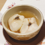 うを徳 - 天然虎河豚　白子の酒蒸し