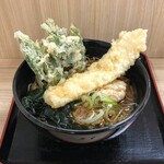 名代 箱根そば - いか・ほたて・春菊天そば