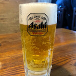 麺場 もっけい - 生ビール（500円）
