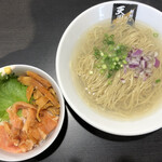 超純水採麺 天国屋 - 2020/12/27限定・清湯みる貝らぁめん（丼付き）（1200円）