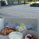 ミッドタウンの広場で食べました