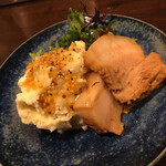 カドニアル - 「カドニアルセット」のポテサラと焼豚