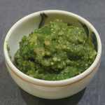 鮨 心白 - 牡蠣と春菊