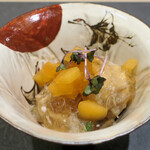鮨 心白 - トラフグと柿
