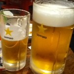 ホルモン本舗 新橋店 - 男前ビールは超デカ！