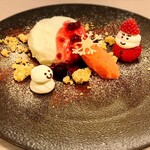 オーガニックグリル鵠沼海岸 - かまくらショートケーキ　ベリーソース　ココナッツメレンゲ　ホワイトチョコ