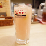 トンテキ食堂8 - ピンクのお酒(カンパリ＋カルピスソーダ)