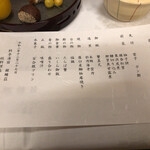 銀鱗荘 - お品書き