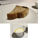 レフェルヴェソンス - 古代小麦入りパン　ブリコラージュブレッドのこのパンも最高に美味しくて、豆乳サワークリームをたっぷり付けるのがお気に入りなのです♪