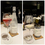 レフェルヴェソンス - シャンパンロゼから始め、ハーフペアリングのワインがスタートです♪