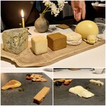 レフェルヴェソンス - アルチザンチーズ 私はカチョカバロとブラウンチーズ。 連れはブルーチーズとカマンベールチーズ。 酸味の強いベリーや甘味の強い干しブドウ、蜂蜜を合わせてワインを楽しみます♪
