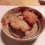 酒肴 新屋敷 - カキフライと白子フライ