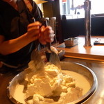 Teppanyakitenhommaru - -30℃の鉄板焼き!!!コースの最後にはこちらの鉄板でアイスクリームをお作りします。