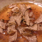 虎白 - 鉢肴　金目鯛と胡麻豆腐　サマートリュフ掛け　醤油のソース