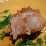 寿しの吉乃 - クエの竜田揚げ断面