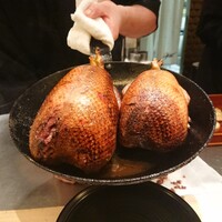銀座 大石 - 焼き上がった鴨
