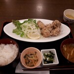 本家さぬきや - 唐揚げ定食740円