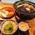 京蟹座 - 料理写真:カニ身丼と焼きフグ