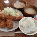 林や - ミックスフライC定食1400円