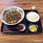 かむら屋 - 汁無し麻婆ラーメン＋半ライス