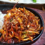 韓国食堂かおり オンニネ - 鉄板イカ炒め