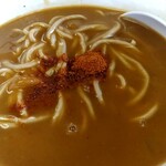 山田うどん - 一味唐辛子がふってあります。