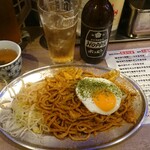 やきそば専門店 さぼり - 焼きそば大盛とホッピー白 スープ付き