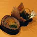 鮨 はしもと - 〆鯖の海苔巻き