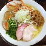 金町製麺 - 手長エビとスダレ貝の塩そば