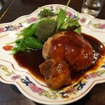 金町製麺 - 自家製ハンバーグ　400円