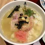田中田式海鮮食堂 魚忠 - 朝定食880円、やっぱり鯛茶でしょう♪